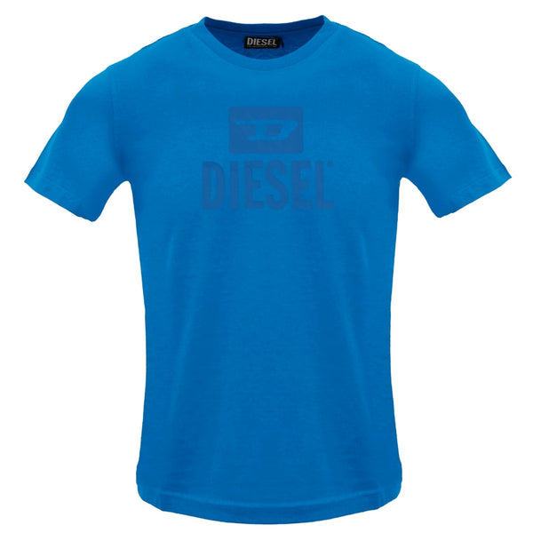 Diesel T Diego Tone On Tone Blue Sapphire T Shirt 8Nt Blue