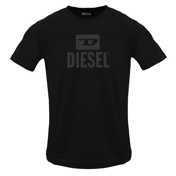 Diesel T Diego Tone On Tone Caviar T Shirt 900 Black - Style Centre Wholesale