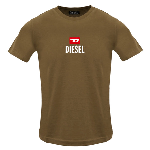 Diesel T Just Small New D Logo Coffee Liqueur T Shirt 7Da Brown