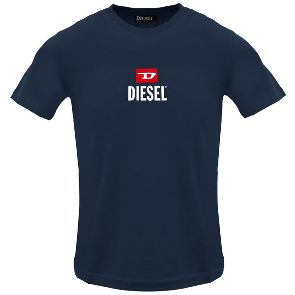Diesel T Just Small New D Logo Total Eclipse T Shirt 81E Navy Blue - Style Centre Wholesale