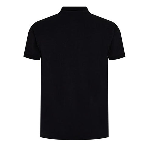 Moschino Swim Logo Black Polo Shirt