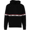 Moschino Branded Taped Chest Black Hoodie M