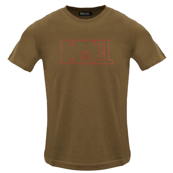 Diesel T Diegor 250215 Off Coffee Liqueur T Shirt 7Da Brown - Style Centre Wholesale