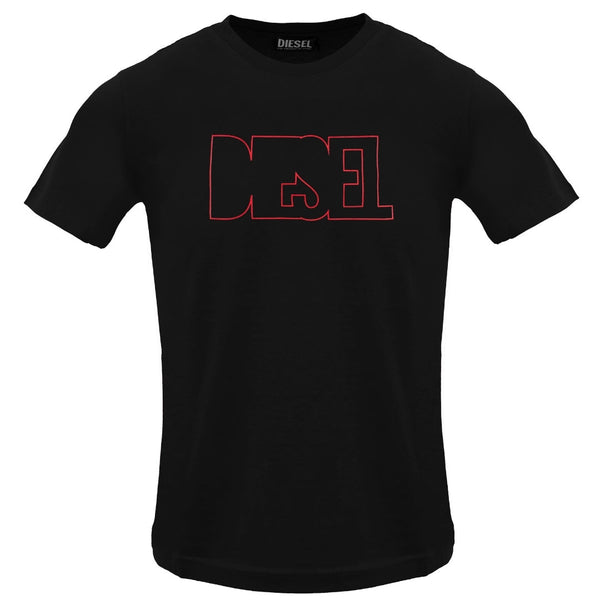 Diesel T Diegor 250215 Off Caviar T Shirt 900 Black - Style Centre Wholesale