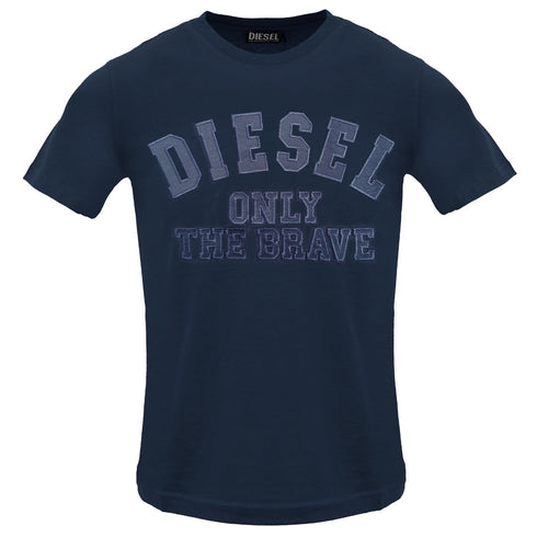 Diesel T Just 250216 Off Total Eclipse T Shirt 81E Navy Blue - Style Centre Wholesale
