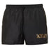 Moschino Small Leopard Print Logo Black Short Swim Shorts S