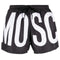 Moschino Brand Print Logo Black Short Swim Shorts XS
