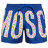 Moschino Floral Print Logo Bright Blue Short Swim Shorts XS