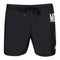 Moschino Large Circular Milano Logo Black Swim Shorts XS