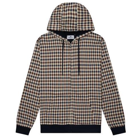 Aquascutum Active Club Check Fz Hoodie Navy S