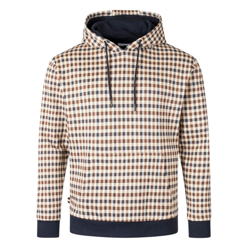 Aquascutum Active Club Check Hoodie Navy S