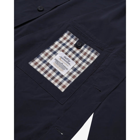 Aquascutum Active Stretch Caban Trench Coat Navy S