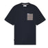 Aquascutum Active Club Check Pocket T-Shirt Navy XXL