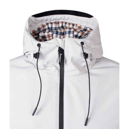 Aquascutum Active Shell Mid Parka Fw23 Jk006 24 White Parka Jacket Mens