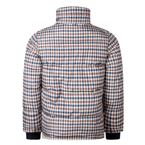 Aquascutum ACTIVE PUFFER JACKET CHECK FW23 JK010 28 Beige Check Jacket Mens S