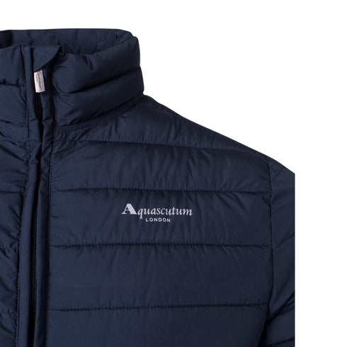 Aquascutum ACTIVE 100GR MOCK NECK FW23 JK012 11 Navy Blue Jacket Mens S