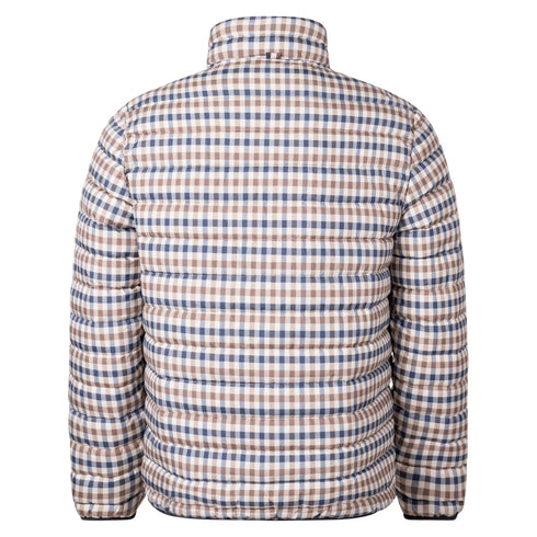 Aquascutum Active 100Gr Mock Neck Fw23 Jk012 28 Beige Check Jacket Mens - Style Centre Wholesale