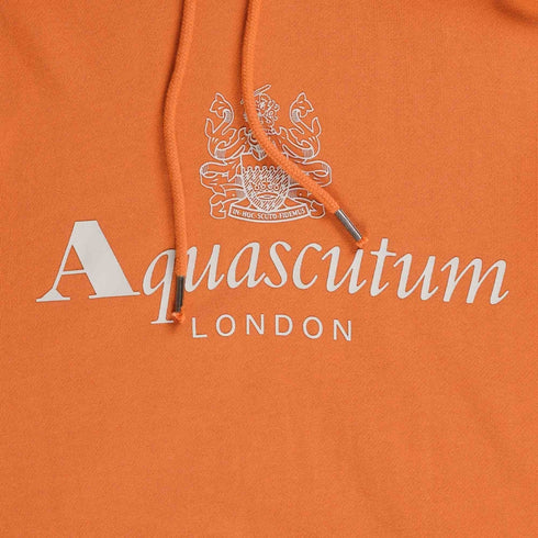 Aquascutum ACTIVE BIG LOGO HOODIE FW23 SW001 23 Orange Hoodie Mens M