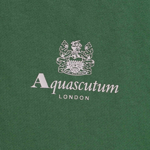 Aquascutum ACTIVE SMALL LOGO HOODIE FW23 SW002 27 Green Hoodie Mens XL