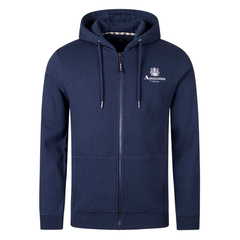 ACTIVE SMALL LOGO FULL ZIP HOODIE FLEECE NAVY S