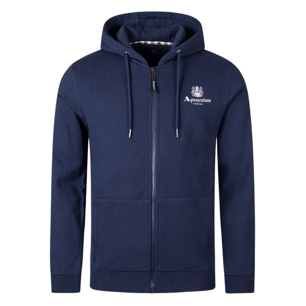ACTIVE SMALL LOGO FULL ZIP HOODIE FLEECE NAVY S