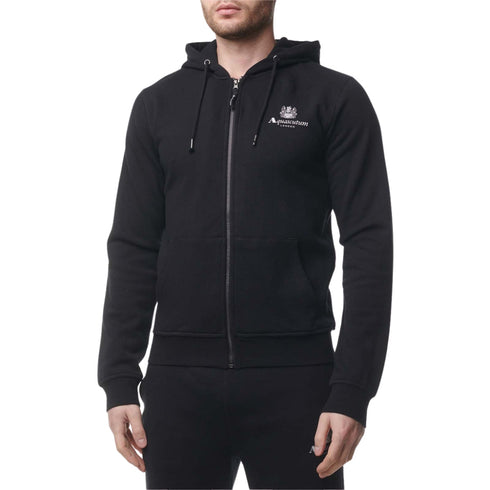 ACTIVE SMALL LOGO FULL ZIP HOODIE FLEECE black S