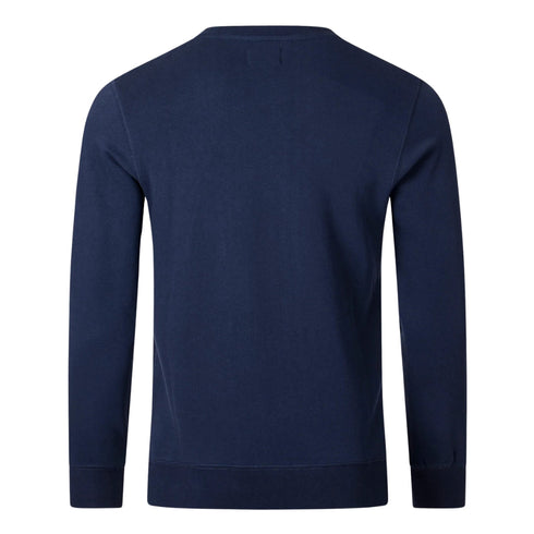 Aquascutum ACTIVE SMALL LOGO CREW FW23 SW006 11 Navy Blue Jumper Mens S