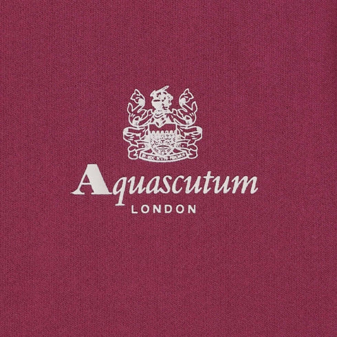 Aquascutum ACTIVE SMALL LOGO CREW FW23 SW006 26 Burgundy Jumper Mens S