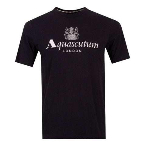 Aquascutum Active Big Logo Black T-Shirt AA FW23 TS001 16