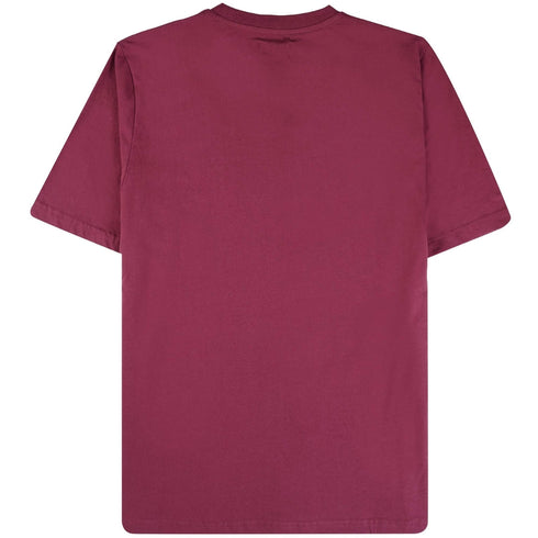 Aquascutum ACTIVE BIG LOGO T-SHIRT FW23 TS001 26 Burgundy T-Shirt Mens M