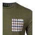 Aquascutum ACTIVE CHECK POCKET T-SHIRT FW23 TS004 06 Green T-Shirt Mens M