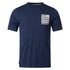 Aquascutum ACTIVE CHECK POCKET T-SHIRT FW23 TS004 11 Navy Blue T-Shirt Mens S