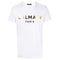 BALMAIN AH1EF000BB29 Balmain Paris Gold Foil Logo White T-Shirt GAD WHITE GOLD T-SHIRT MALE S