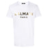 BALMAIN AH1EF000BB29 Balmain Paris Gold Foil Logo White T-Shirt GAD WHITE GOLD T-SHIRT MALE S