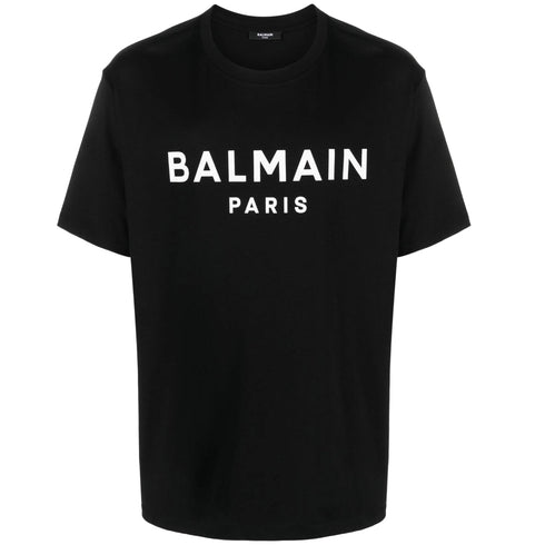Balmain Paris Bold Brand Logo Black T-Shirt AH1EF000BB29 EAB