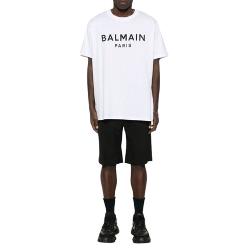 Balmain Paris Bold Brand Logo White T-Shirt AH1EF000BB29 GAB