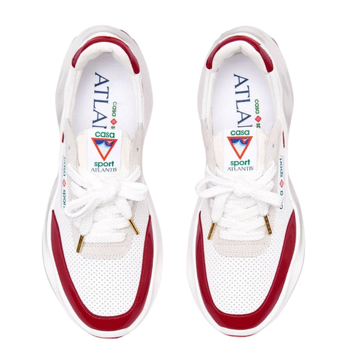 Casablanca Atlantis Sneaker White Red As23 Snk 015 01 015 White Shoes Mens