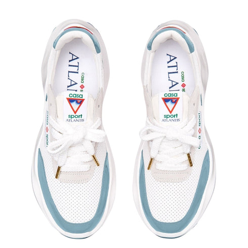 Casablanca Atlantis Sneaker White Light Blue As23 Snk 015 04 015 White Shoes Mens