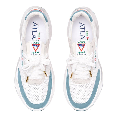 Casablanca Atlantis Sneaker White Light Blue As23 Snk 016 04 4 016 White Shoes Womens
