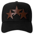 Amiri Three Star Black Trucker Hat One Size