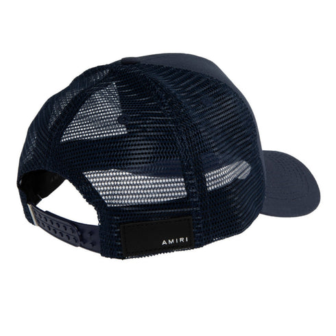 Amiri MA Logo Navy Blue Trucker Hat One Size