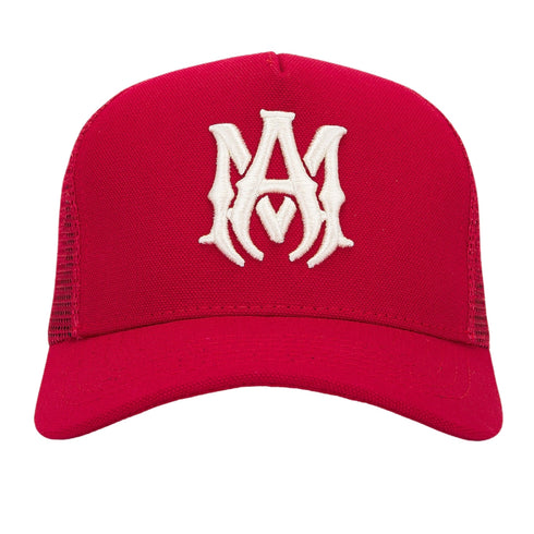 Amiri MA Logo Red Trucker Hat One Size