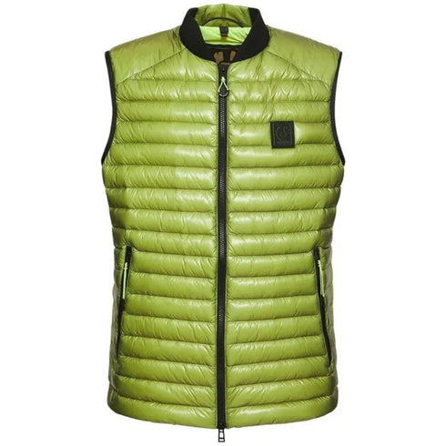 Belstaff Airframe Neon Yellow Shiny Gilet Down Filled Jacket S