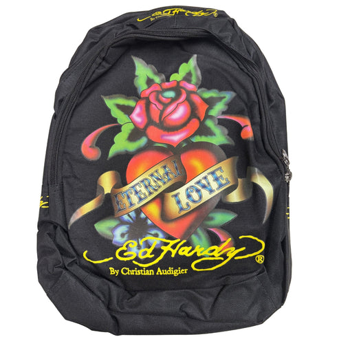 Ed Hardy Black Backpack Eternal Love B1MISETL