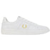 Fred Perry White Basic Leather Shoes UK 7