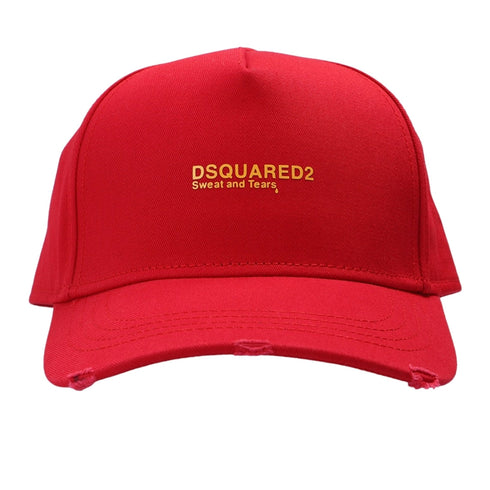 Dsquared2 Sweat and Tears Logo Red Cap BCM04111390