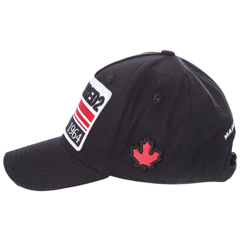 Dsquared2 Since 1964 Embroidered Logo Black Cap - Style Centre Wholesale