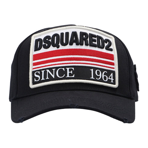 Dsquared2 Since 1964 Embroidered Logo Black Cap - Style Centre Wholesale