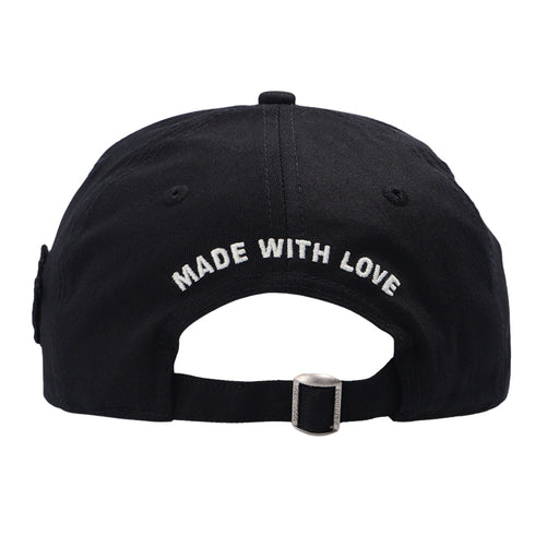 Dsquared2 Since 1964 Embroidered Logo Black Cap - Style Centre Wholesale