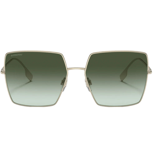 Burberry Daphne Green Square Lens Gold Sunglasses BE3133 11098E